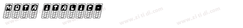 mota italic字体转换